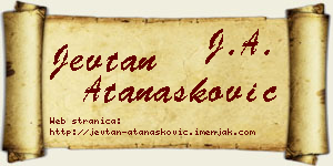 Jevtan Atanasković vizit kartica